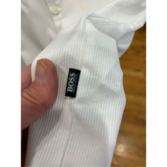 Hugo BOSS Men’s Slim fit Mercerized %Cotton Button Down Dress Shirt Top with Col - Picture 6 of 6